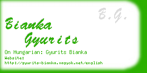 bianka gyurits business card